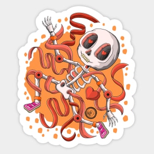 The Cute Skeleton Love Dancer- Día De Los Muertos- Dance Lover Sticker